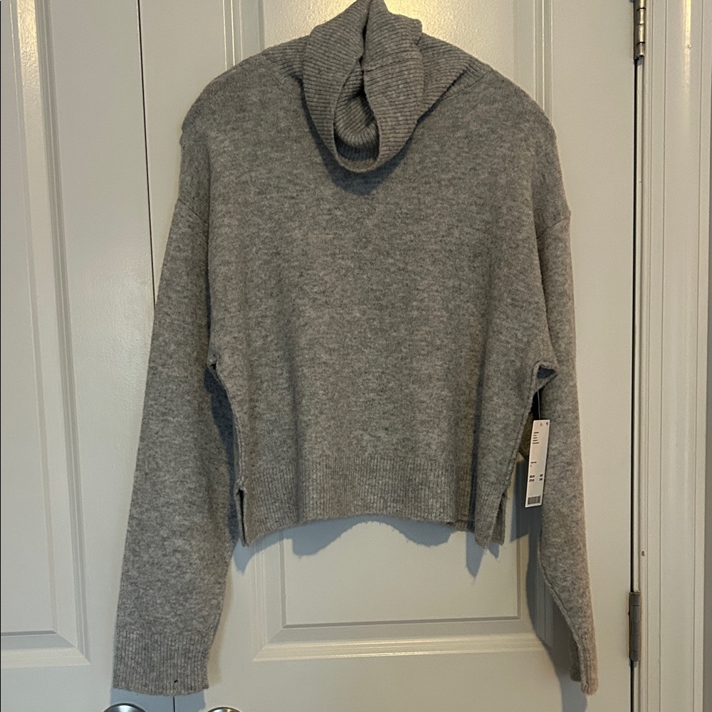 BDG Heather Gray Cowl Neck Sweater